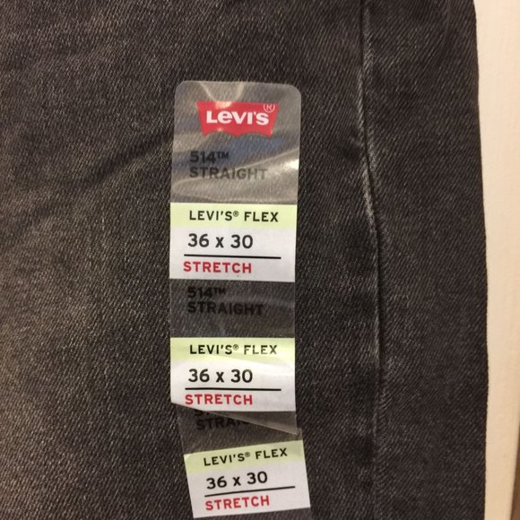 Levi Strauss 514 Straight 36x30 Dusty Charcoal Men's Jeans Sits Below Waist Regu - Picture 6 of 6